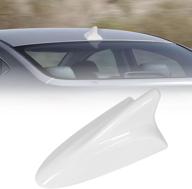 AMSPRAC Shark Fin Antenna Cover Compatible with for Elantra Sedan MD 2011-2016,for Hyundai Sonata Sedan YF 2009-2014 w/GPS,for Genesis Sedan BH 2008-2013,96210,962103Q800,962103X100NKA (White) - Image 1